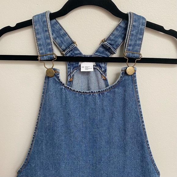 Cooperative Denim Pinafore Overalls Mini Dress